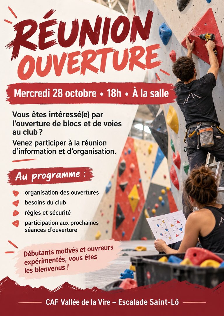 Réunion d’ouverture : participez à la vie du club !